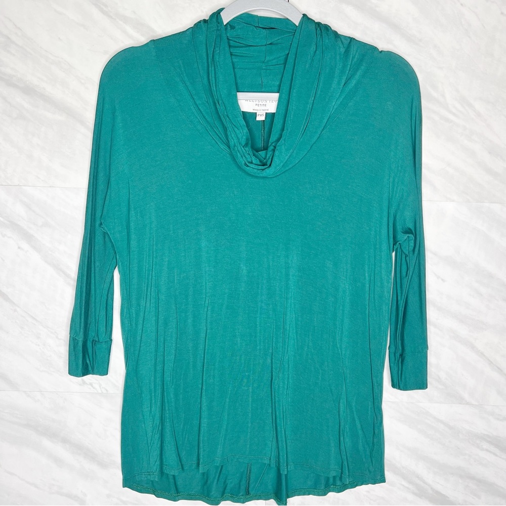 Allison Izu Green Mock Neck L/S Top XS